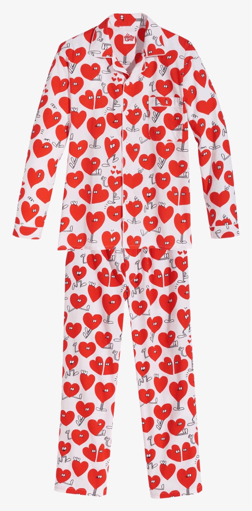 Lousy Livin Pyjama Valentines Pyjama Set White - Elastic Ribbon, transparent png