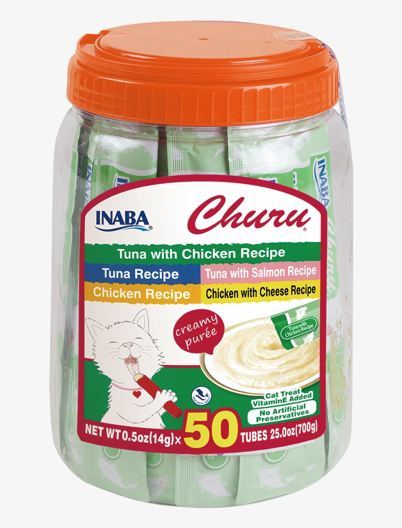 Churu Tuna & Chicken 50 Tubes - Inaba Churu Cat Tuna, transparent png