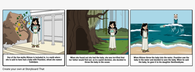 Khione And Poseidon Myth - Cartoon, transparent png