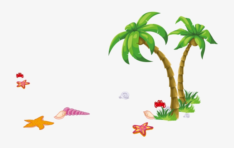 Vector Sea Elements - Swim At The Beach Cartoon, transparent png