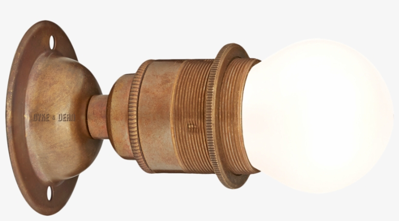 Bronze Fixed E27 Wall Bulb Holder - E27 Fixed Lamp Holder, transparent png