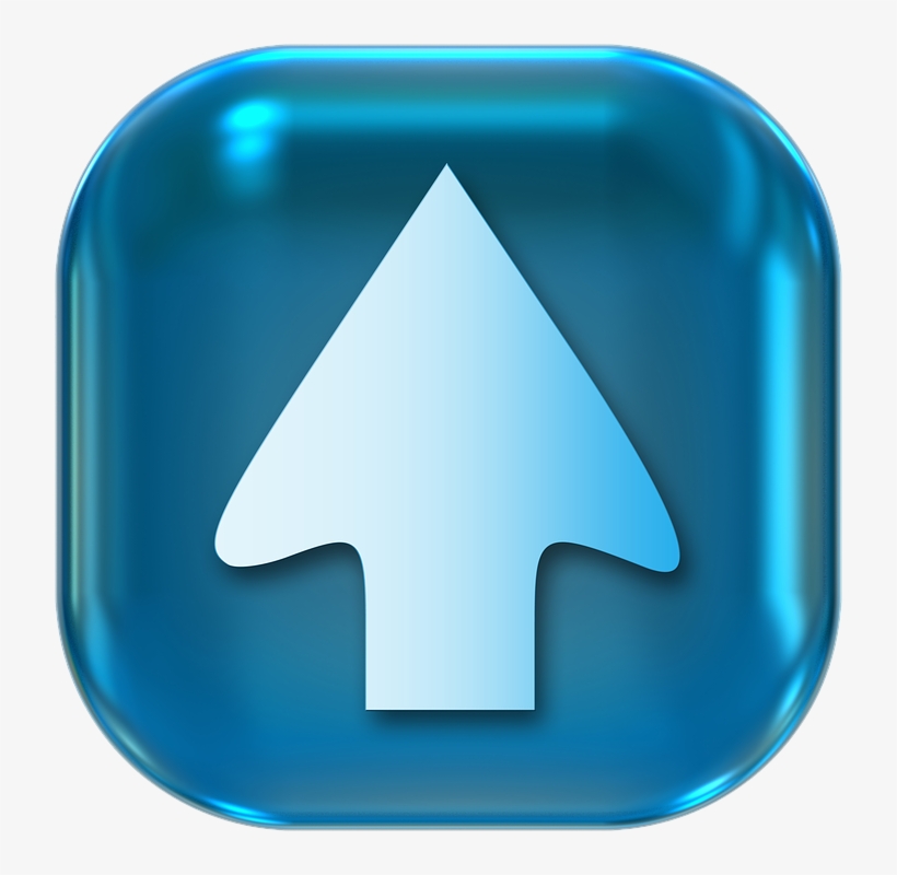 Direction Clipart Teal Arrow - Boton Flecha Arriba Png, transparent png