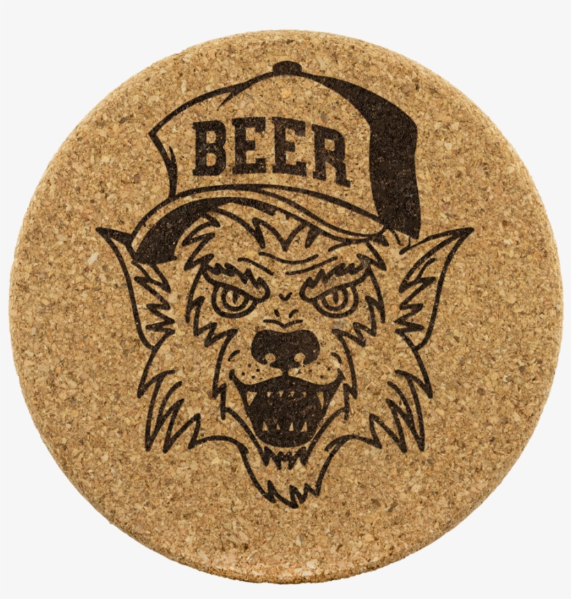 Werewolf Beer Hat Round Cork Coasters Coasters - Wall Hanging Bottle Opener, transparent png