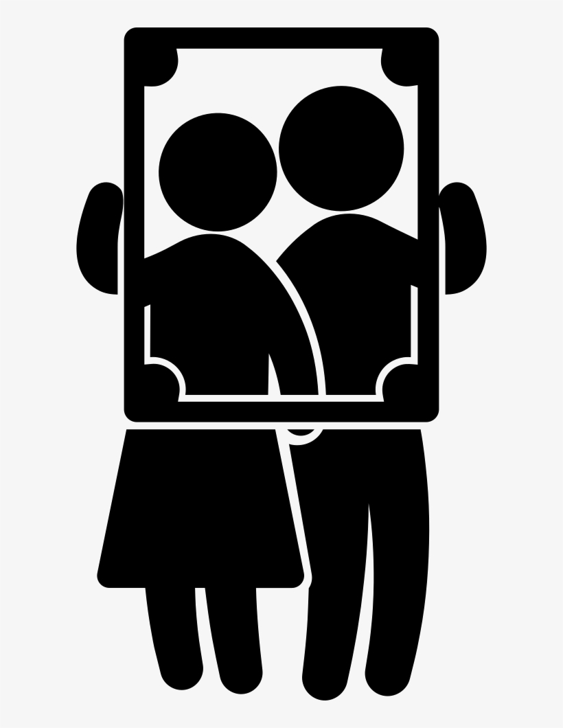 Couple Portrait With Frame Comments - Portraits Icon Png, transparent png