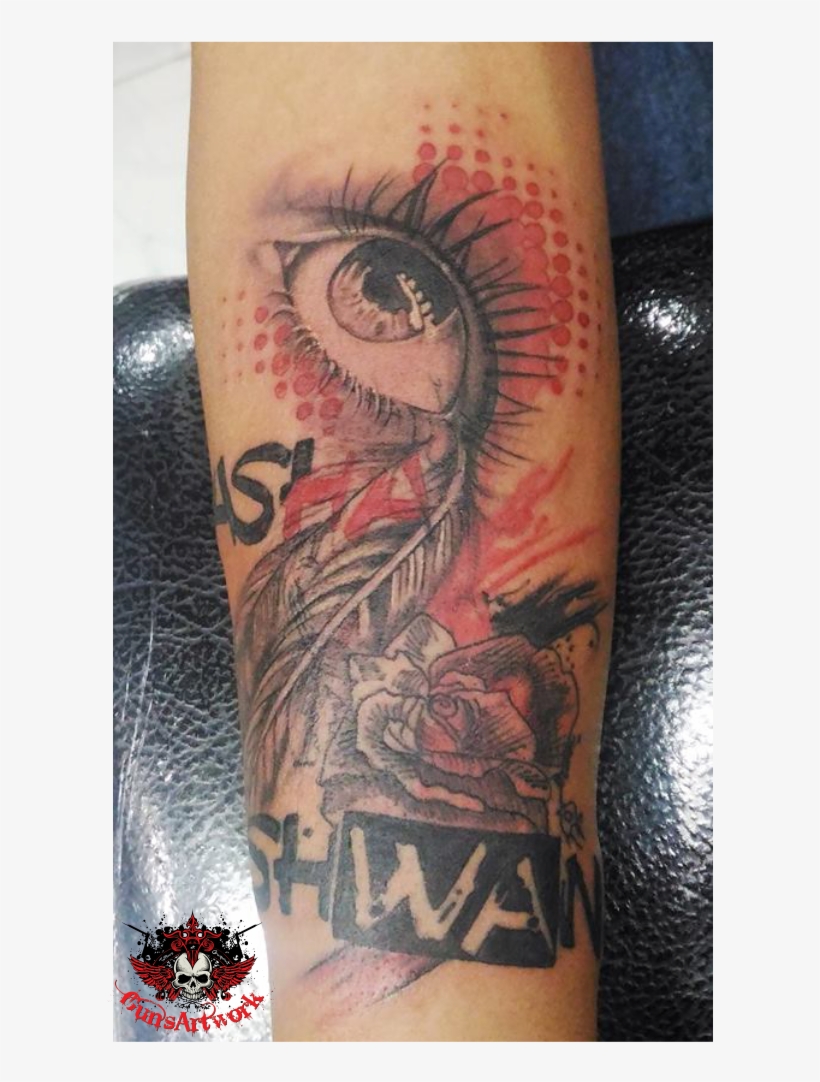 Eye Feather Tattoo - Tattoo, transparent png