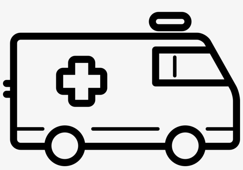 Png File Svg - Ambulance Truck Clipart Black And White, transparent png