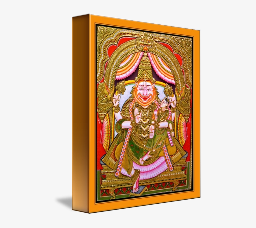 Thanjavur Painting Art Hinduism Transprent Png - Indian Lion Gods, transparent png