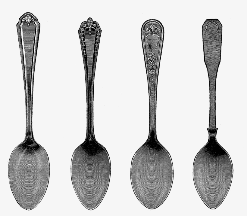 Digital Stamp Free Collage Sheet Vintage This - Spoon, transparent png