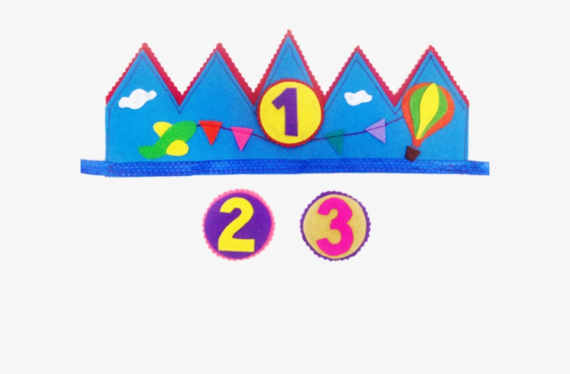 Felt Sky Show Personalised Birthday Crown With Interchangeable, transparent png