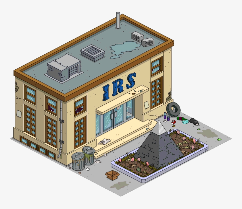 Shabby Irs Building - Simpsons Irs Building, transparent png