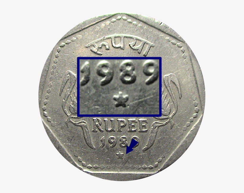 Star Below The Date - Hyderabad Mint Coins India, transparent png
