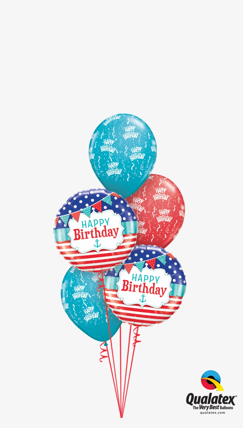 Nautical Birthday Balloon Bouquet - Pink Flamingo Balloons, transparent png