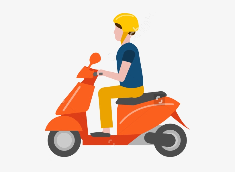 Scooter Solo Femme - Two Wheeler Blue Clipart, transparent png
