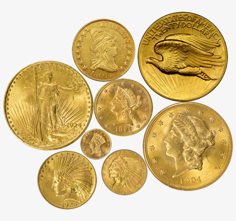 Us Gold Coins - Coin, transparent png