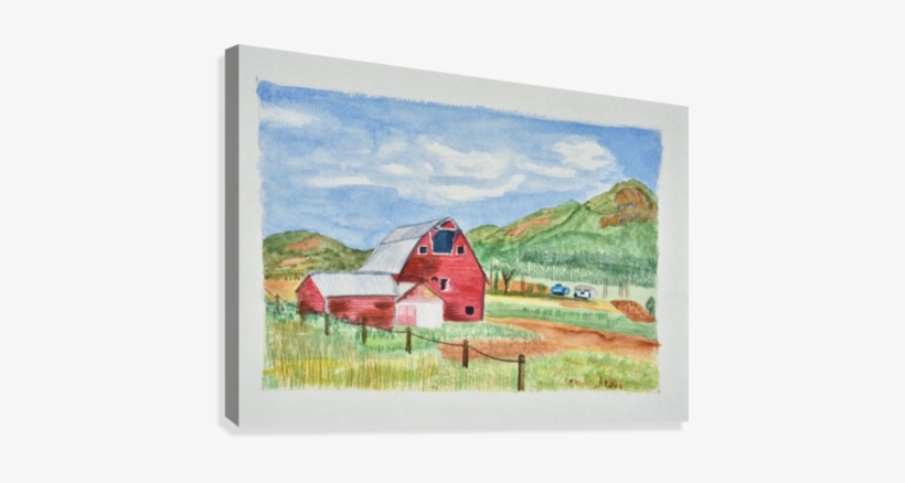 Red Barn Landscape - Library, transparent png