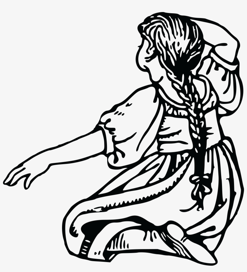 , , - Clip Art Black And White Picture Of Girl Dancing, transparent png