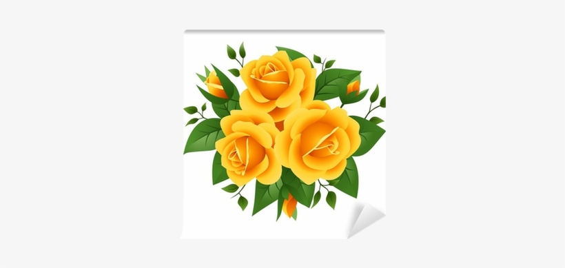 Three Yellow Roses - Clipart Of Yellow Roses, transparent png