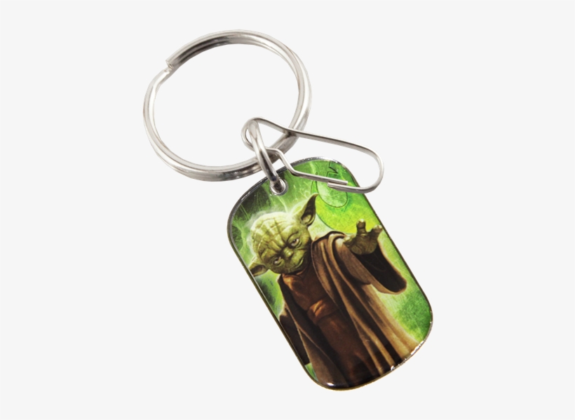 Picture Of Star Wars Yoda Domed Key Chain - Star Wars Yoda Birthday Card, transparent png