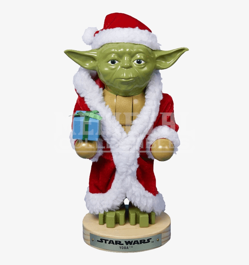 Star Wars Santa Yoda Nutcracker - Kurt Adler 9", Yoda In A Santa Outfit Robe Nutcracker, transparent png