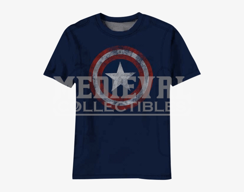 Faded Captain America Logo Kids T-shirt - T-shirt, transparent png