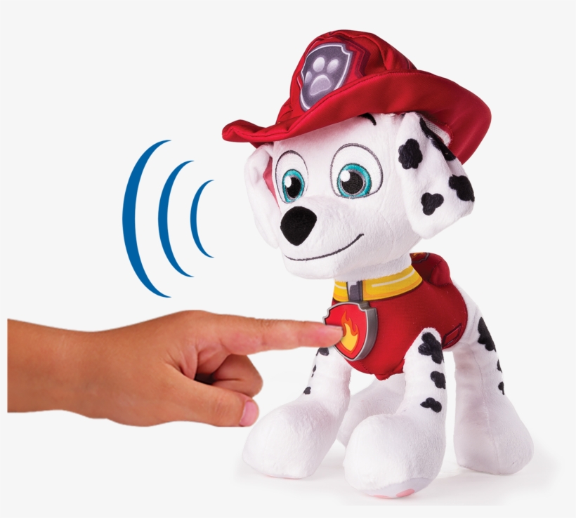 Paw Patrol Sprech Plüschfigur Marshall Paw Patrol Bei - Paw Patrol Deluxe Talking Marshall Plush [real Talking], transparent png