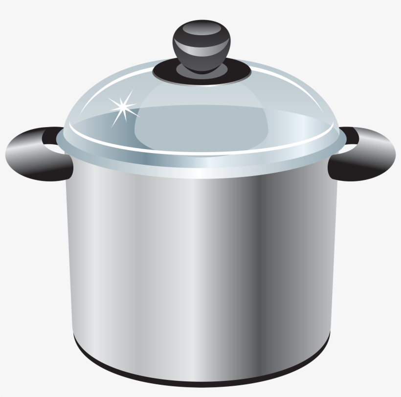 Silver Cooking Pot Clipart - Cookware And Bakeware, transparent png