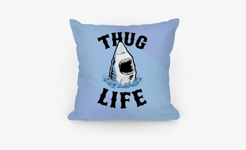 Thug Life Shark Pillow - Cushion, transparent png