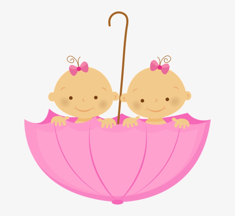 Clip Freeuse Library Gr Vida E Beb Minus S Im - Twin Girls Clipart, transparent png
