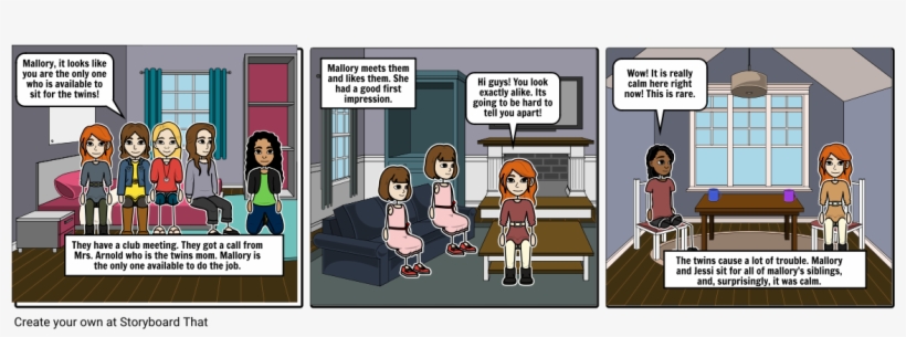 Mallory And The Trouble With Twins - Cartoon, transparent png