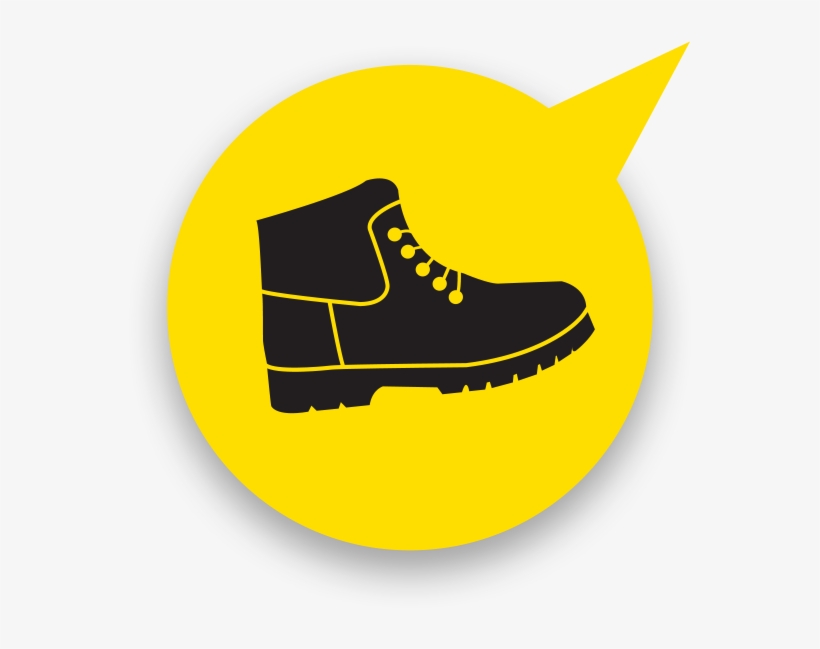 Be On The Lookout For Faster Trail Users Bikers, Runners, - Work Boots, transparent png
