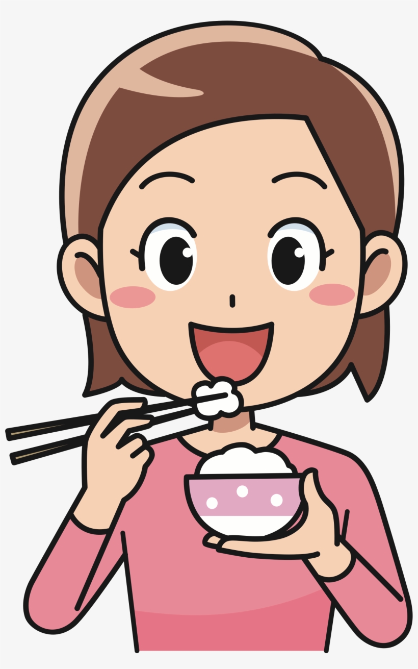This Free Icons Png Design Of Woman Eating Rice, transparent png