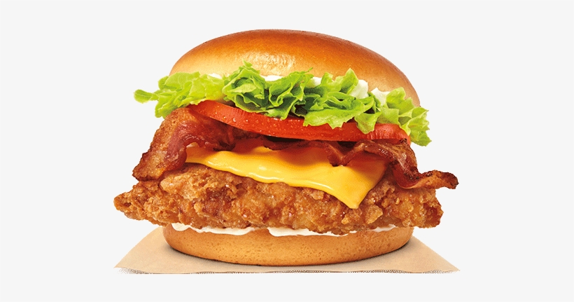 Bacon & Cheese Crispy Chicken Sandwich, transparent png