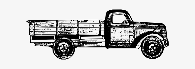 Drawn Truck Old School Truck - Free Vintage Truck Clip Art, transparent png
