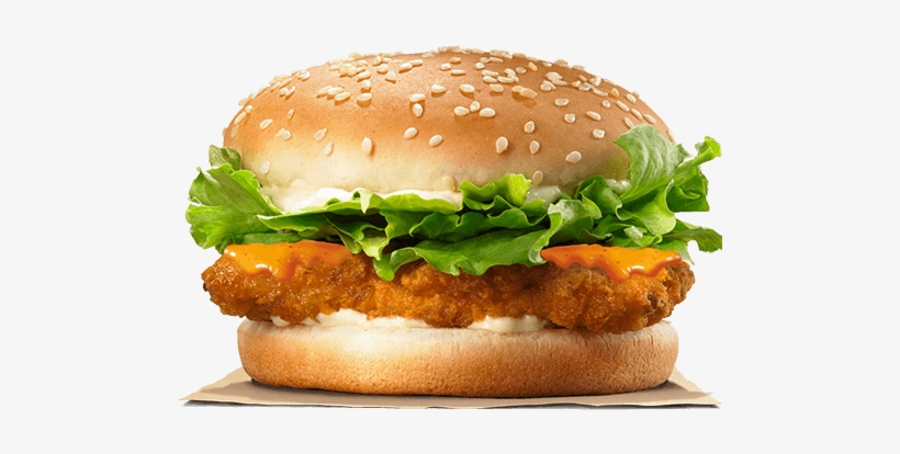 Crispy Chicken Peri Peri Burger - Chicken Patty Burger King, transparent png