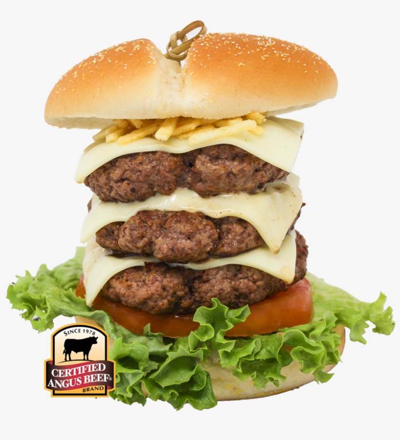 Triple Cheese Burger - Patty, transparent png