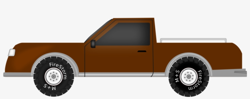 Pickup Truck Tire Car Isuzu Faster - Clipart Brown Pickup Truck, transparent png