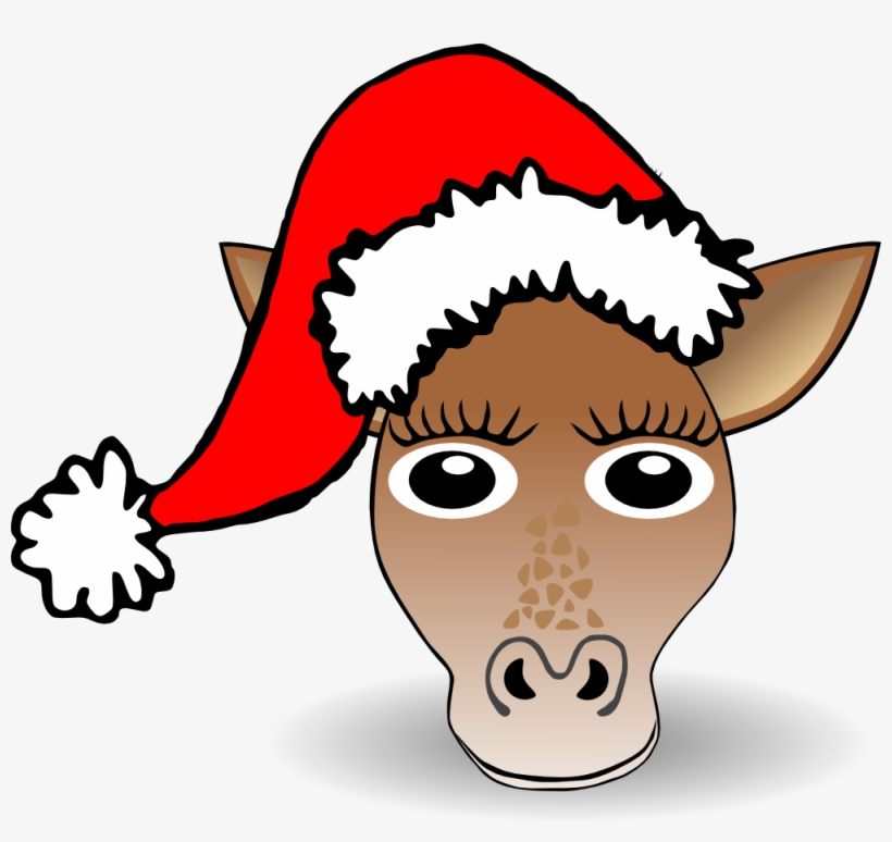 Horse, Mule, Pony, Animal, Christmas, Santa Claus, - Santa Hat Clipart, transparent png