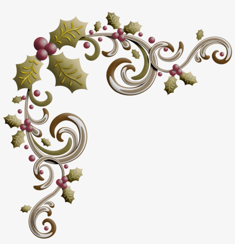 Christmas Holly Clip Art - Country Christmas Holly Clipart, transparent png