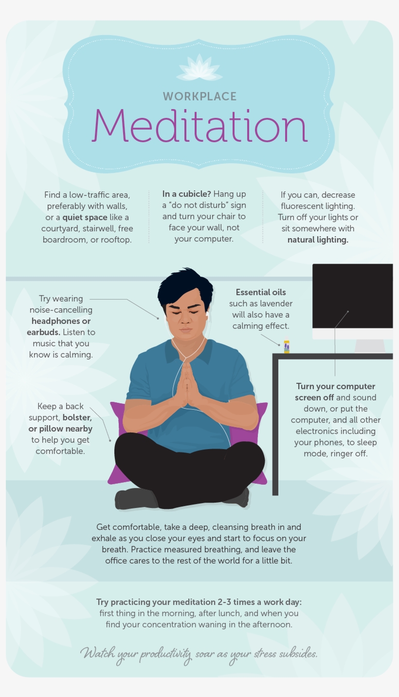 How Five Minutes Of Meditation Can Change Your Life - Meditation In The Workplace Flyer, transparent png