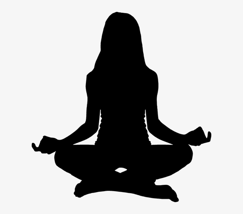 Meditation Bundle - Silhouet Vrouw, transparent png