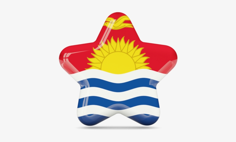Glossy Star Shape Flag Of Kiribati - Flag Of Kiribati, transparent png