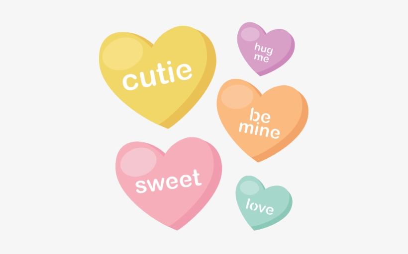 Background - Valentine Candy Hearts Svg - 432x432 PNG Download - PNGkit