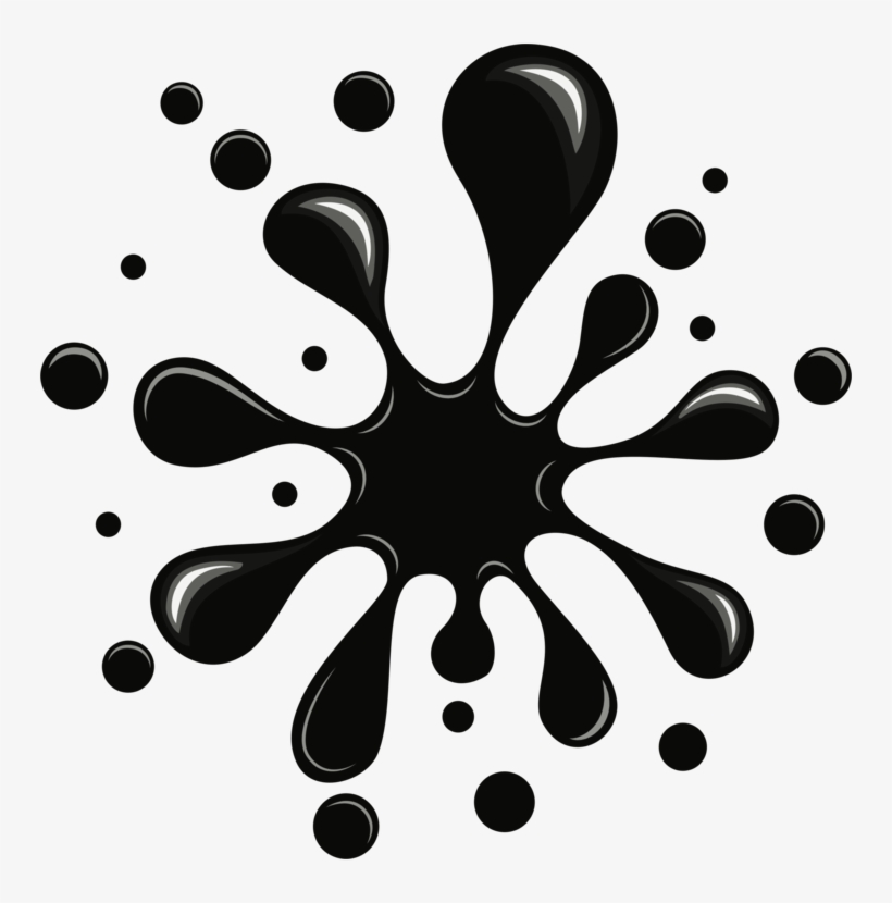 Black And White Ink Painting - Blob Clip Art, transparent png