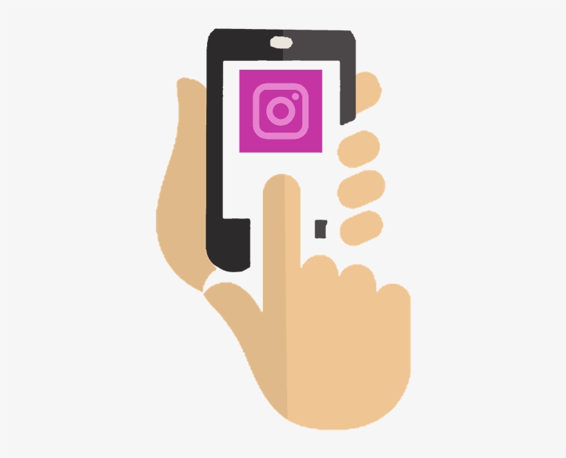 Instagram Phone Using Image - Illustration, transparent png