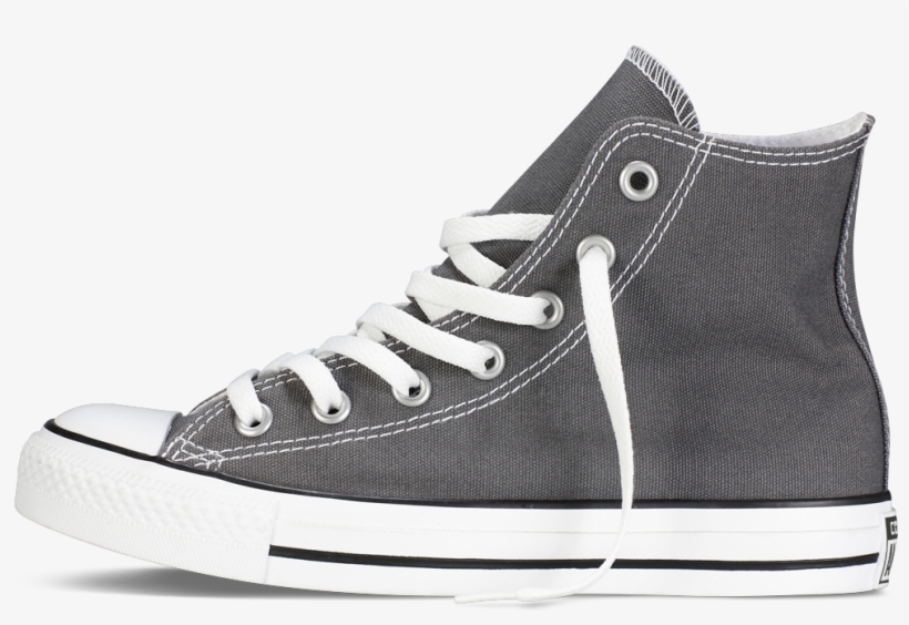 Converse Charcoal Hi-top - Converse Chuck Taylor All Stars Hi Shoes Charcoal, transparent png