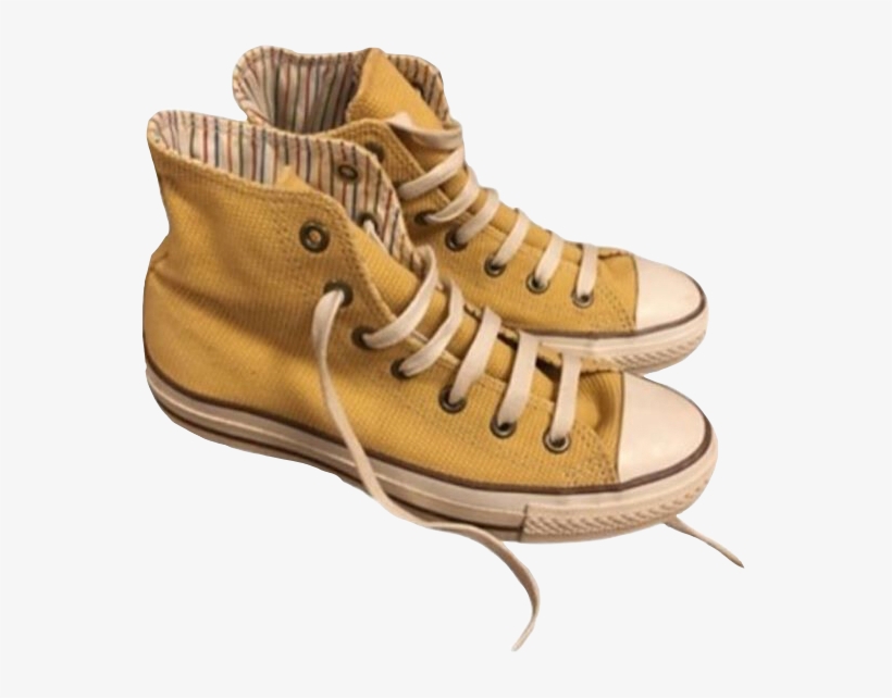 Aesthetic Converse Yellow Yellowconverse Yellowconverse - Aesthetic Converse Png, transparent png