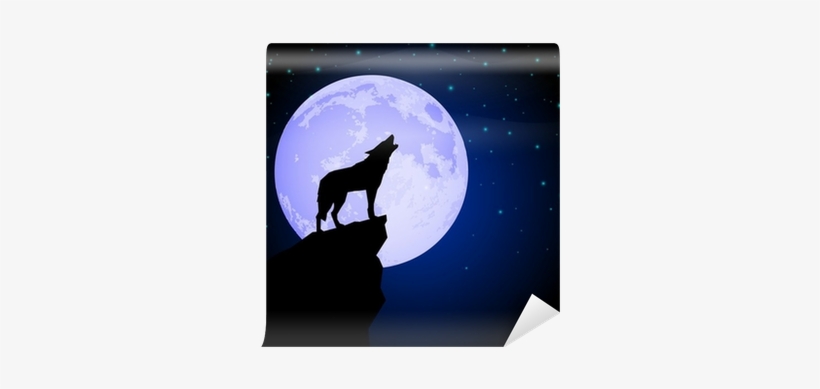 Wolf Pattern Removable Luminous Wall Sticker, transparent png