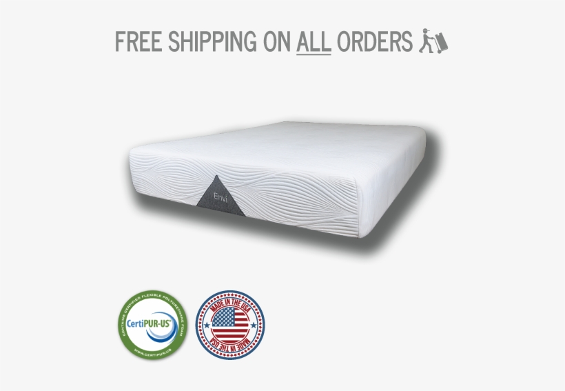 Envi Mattress - Classic Brands 2 Inch Memory Foam Mattress Pad Bed, transparent png