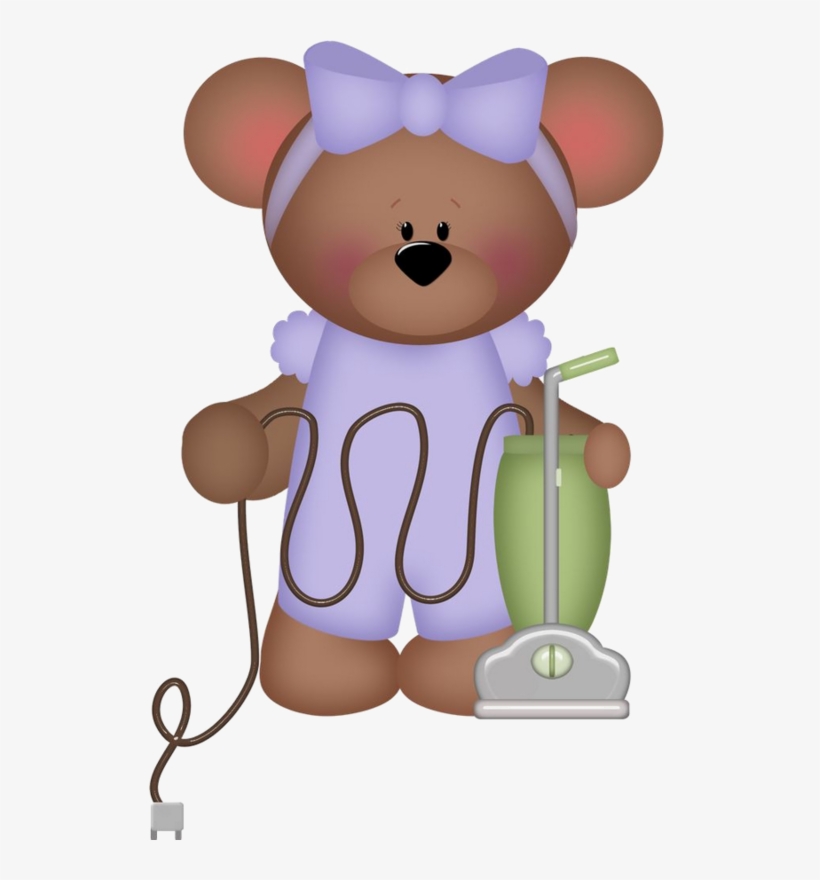 Teddy Bear Images, Bear Clipart, Bear Illustration - Teddy Bear Doing House Chores, transparent png