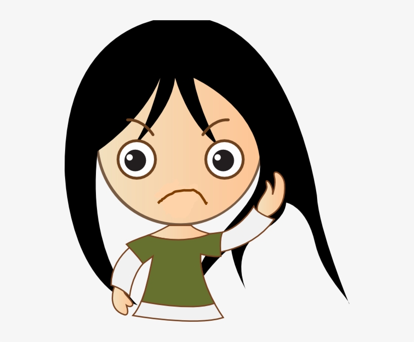 How To Set Use Cute Girl Sad Clipart, transparent png